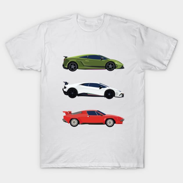 Lamborghini Italian Flag T-Shirt by Vertei